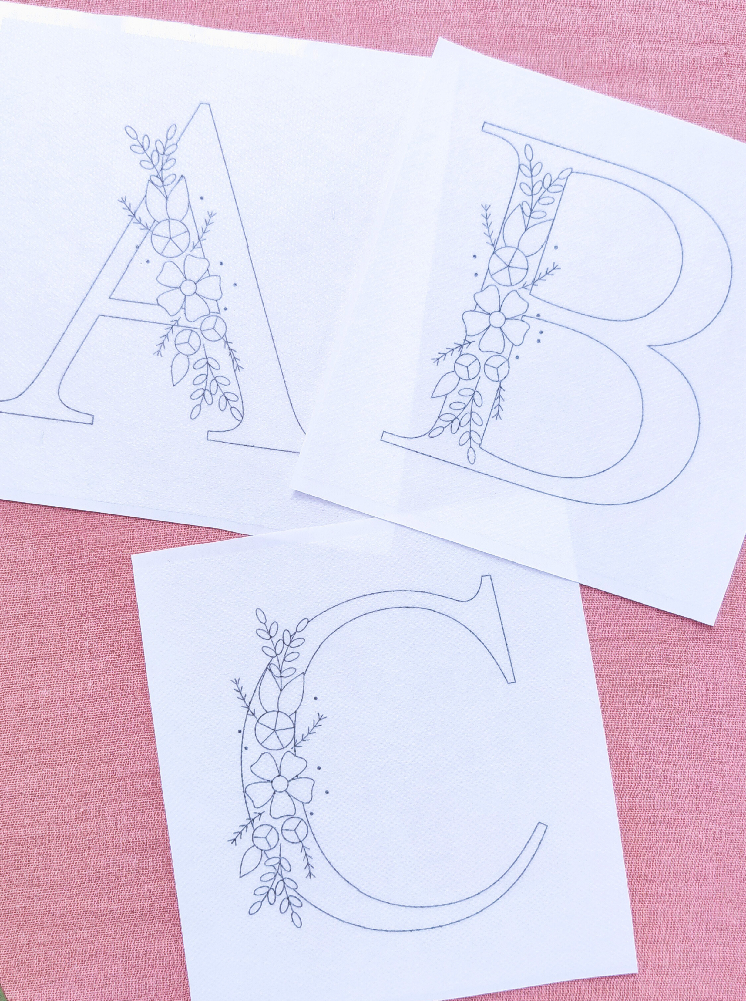 Lettres de l'alphabet à broder + tuto