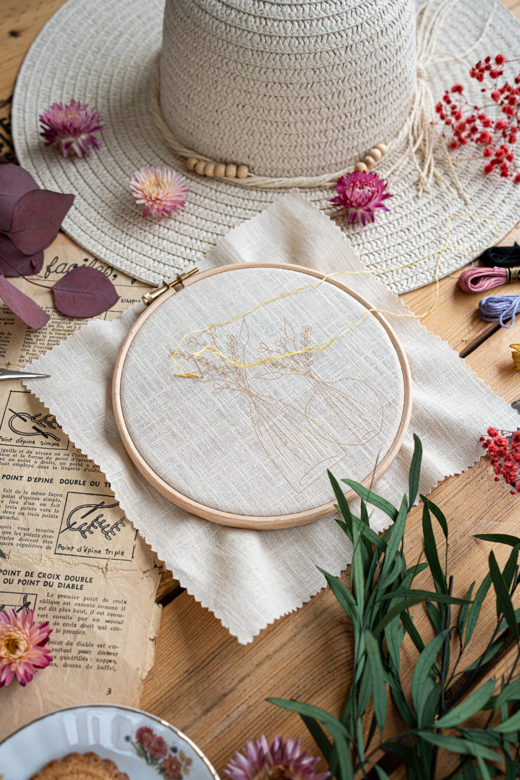 Kit Broderie Fleurs "Les Dames Jeannes" – Image 9