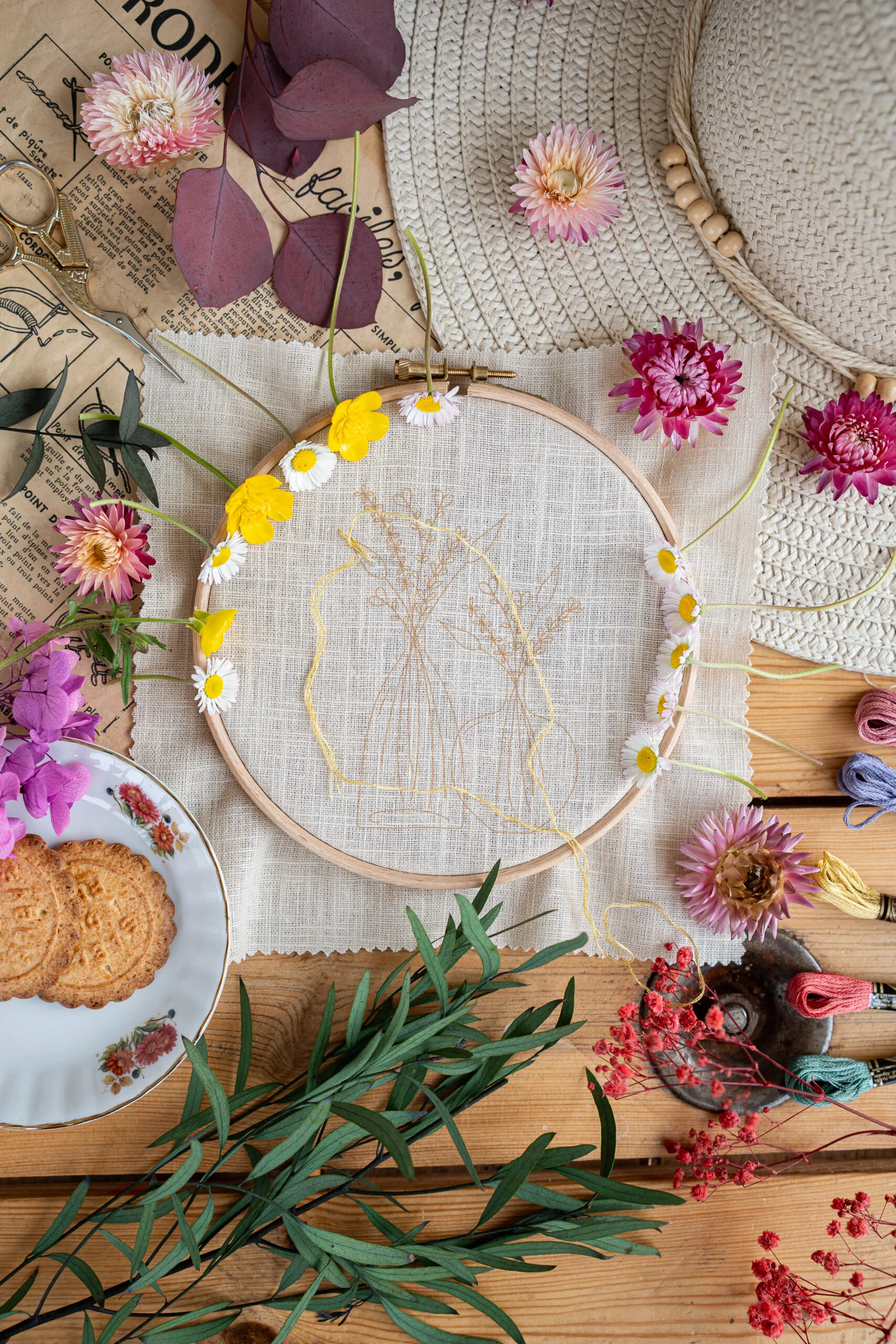 Kit Broderie Fleurs "Les Dames Jeannes" – Image 7
