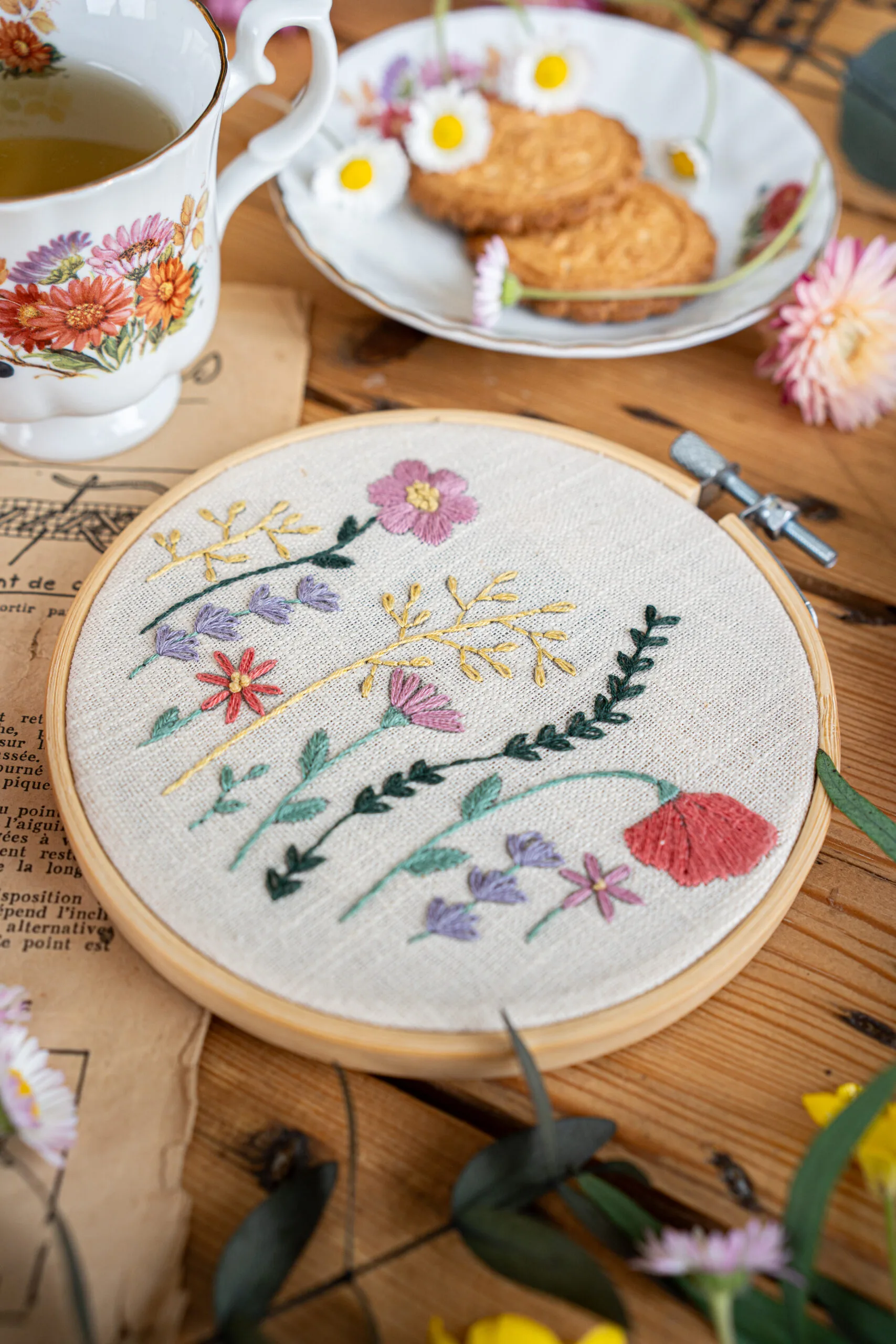 Kit de broderie Fleurs des champs