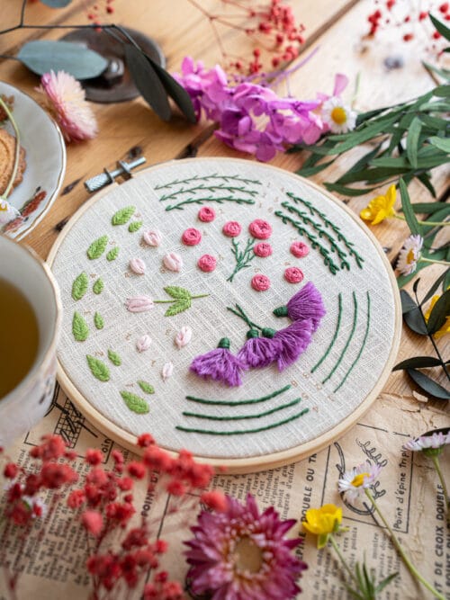 patron de broderie l'apprenti fleuriste tome 2