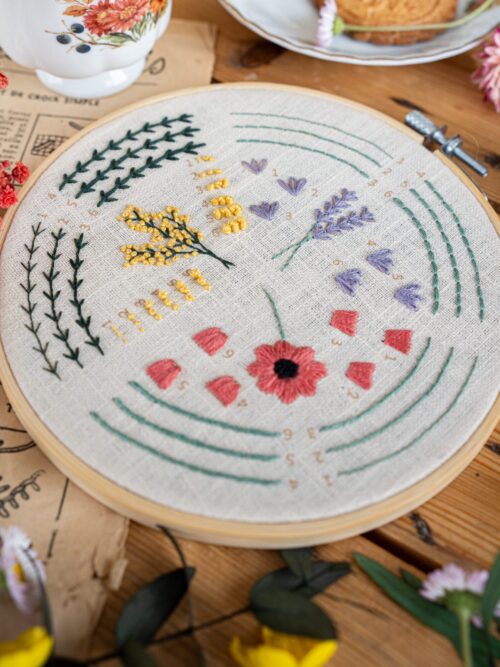 Kit de broderie l'apprenti fleuriste tome 1