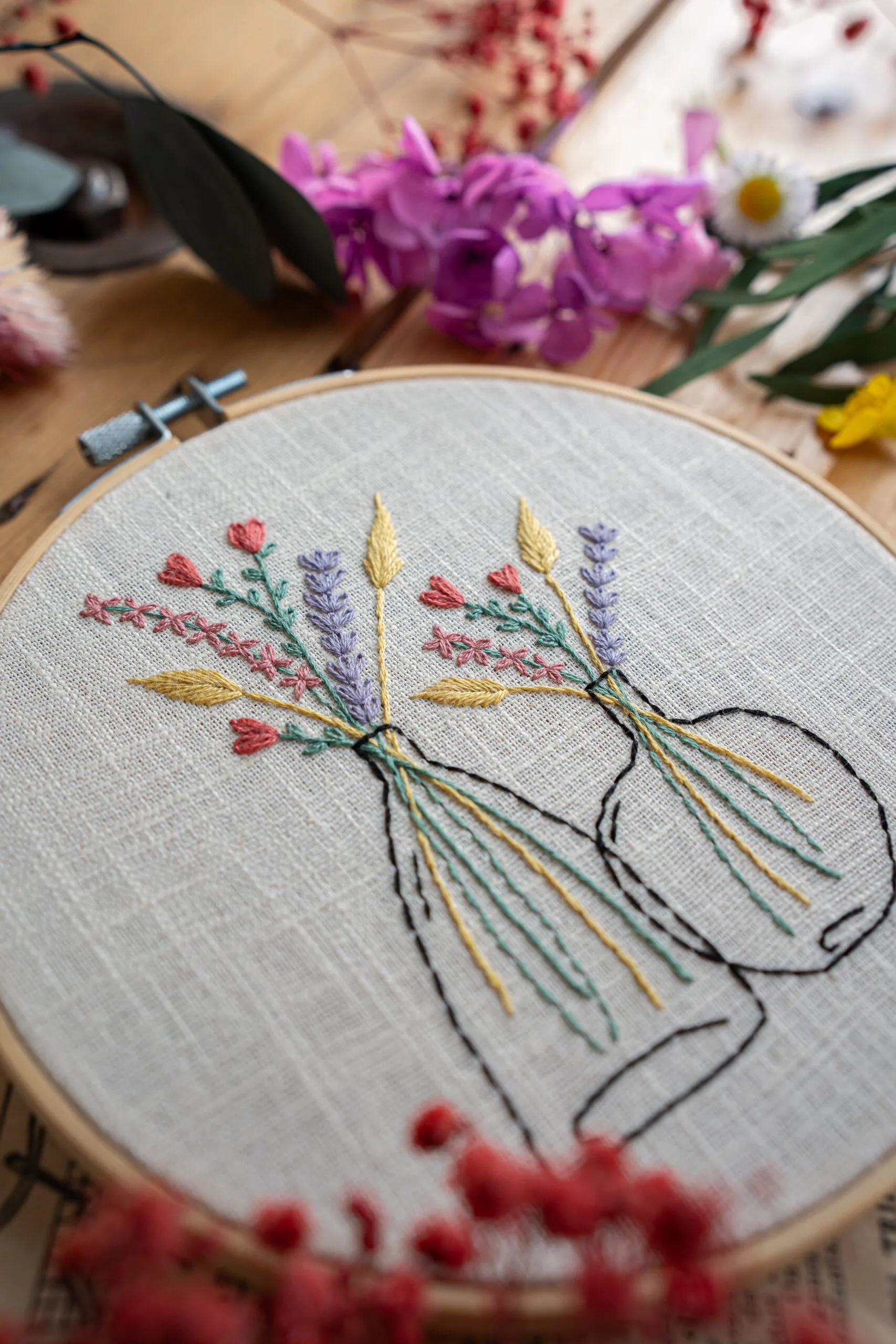 Kit Broderie Fleurs "Les Dames Jeannes" – Image 6