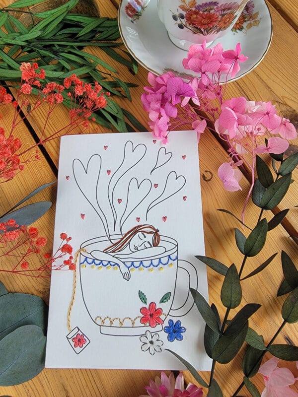 Carte à broder - La tisane – Image 5