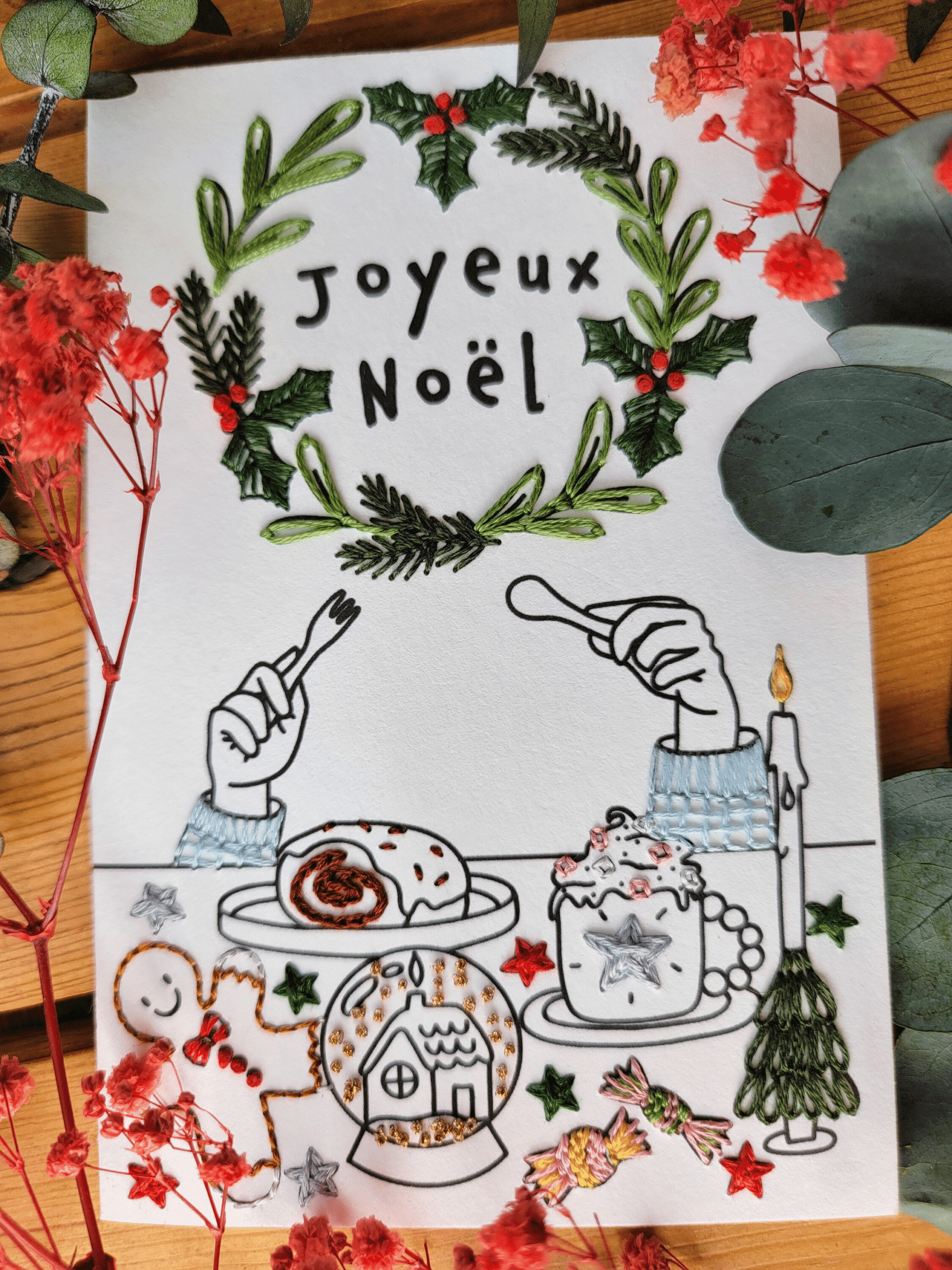 Carte à broder Noël - Goûter de Noël – Image 4