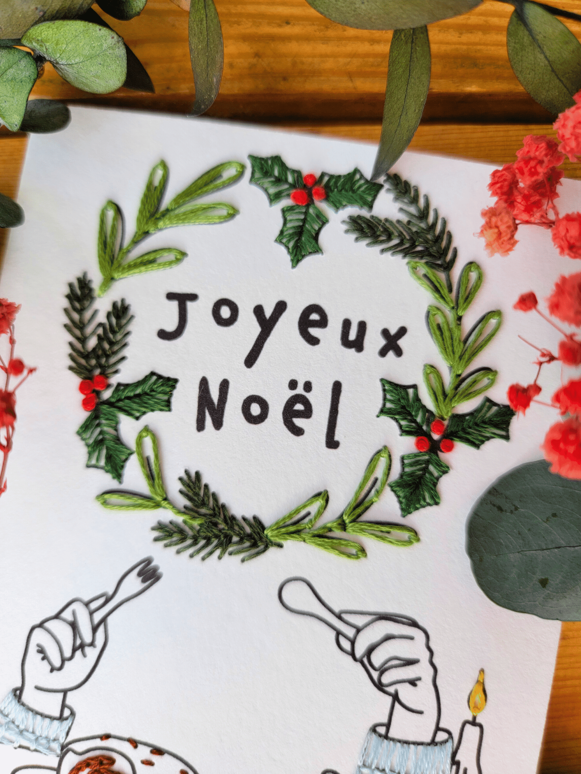 Carte à broder Noël - Goûter de Noël – Image 3