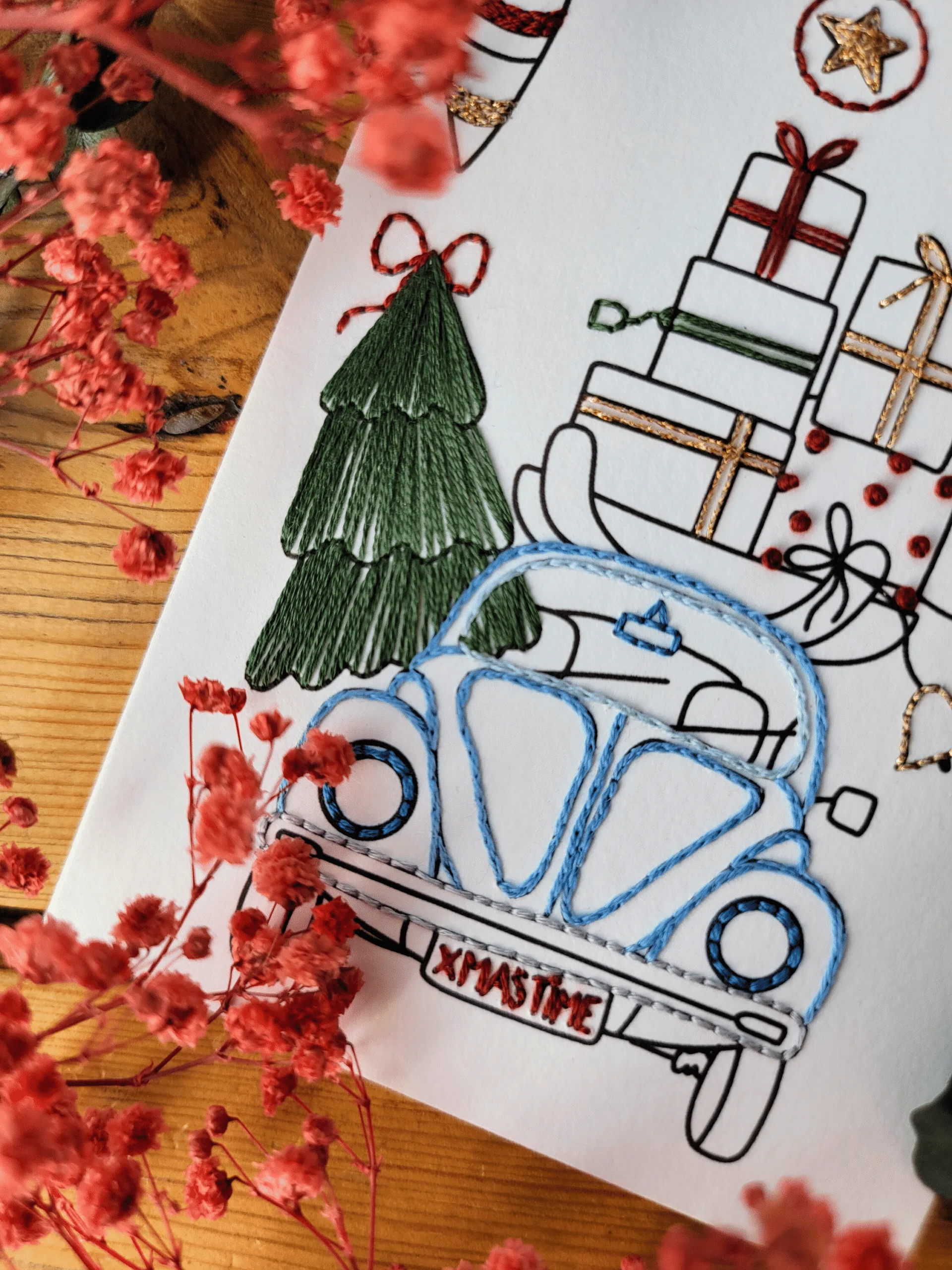 Carte à broder Noël - La tournée des cadeaux – Image 5