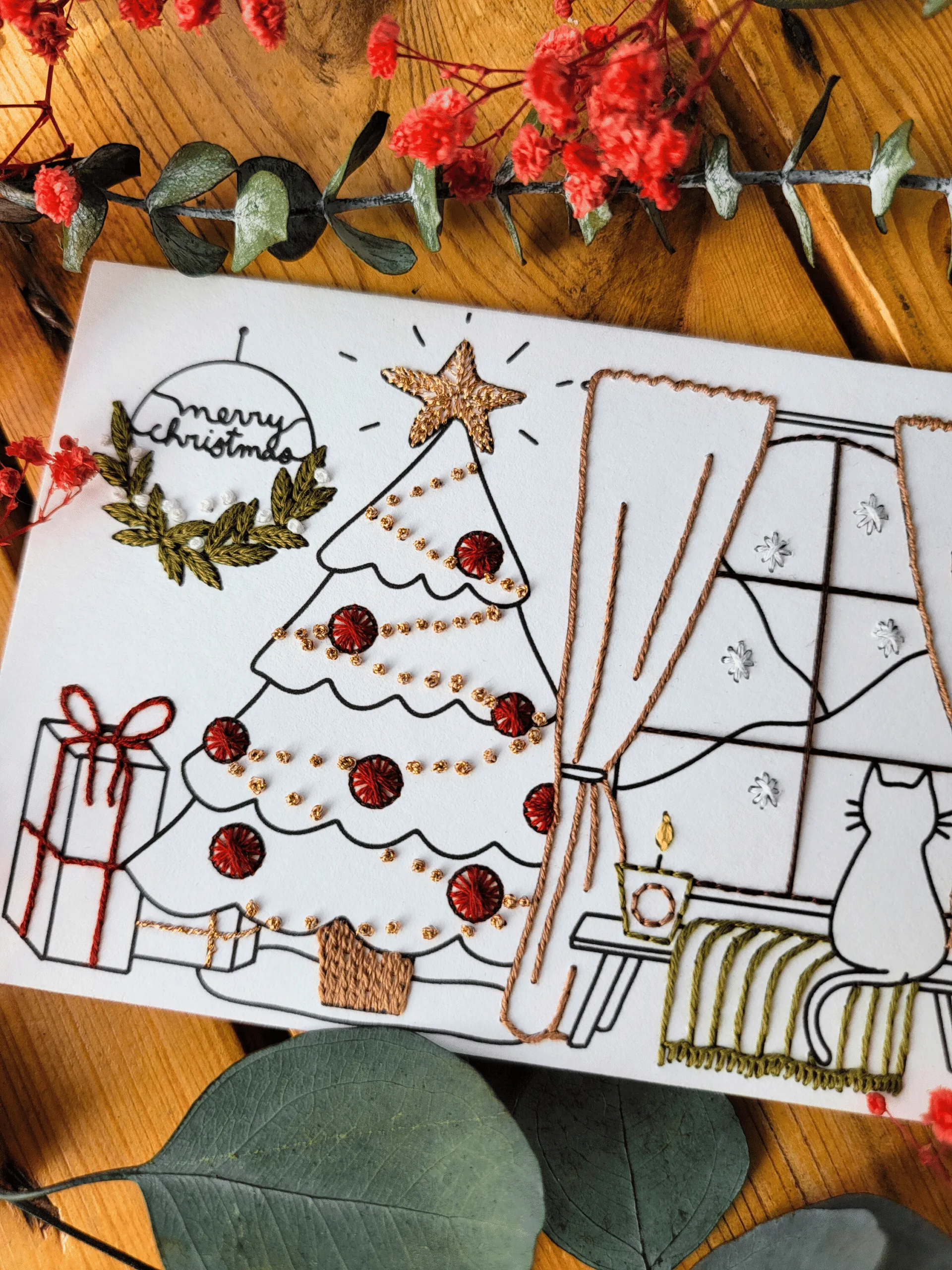 Carte à broder Noël - Noël à la maison – Image 2