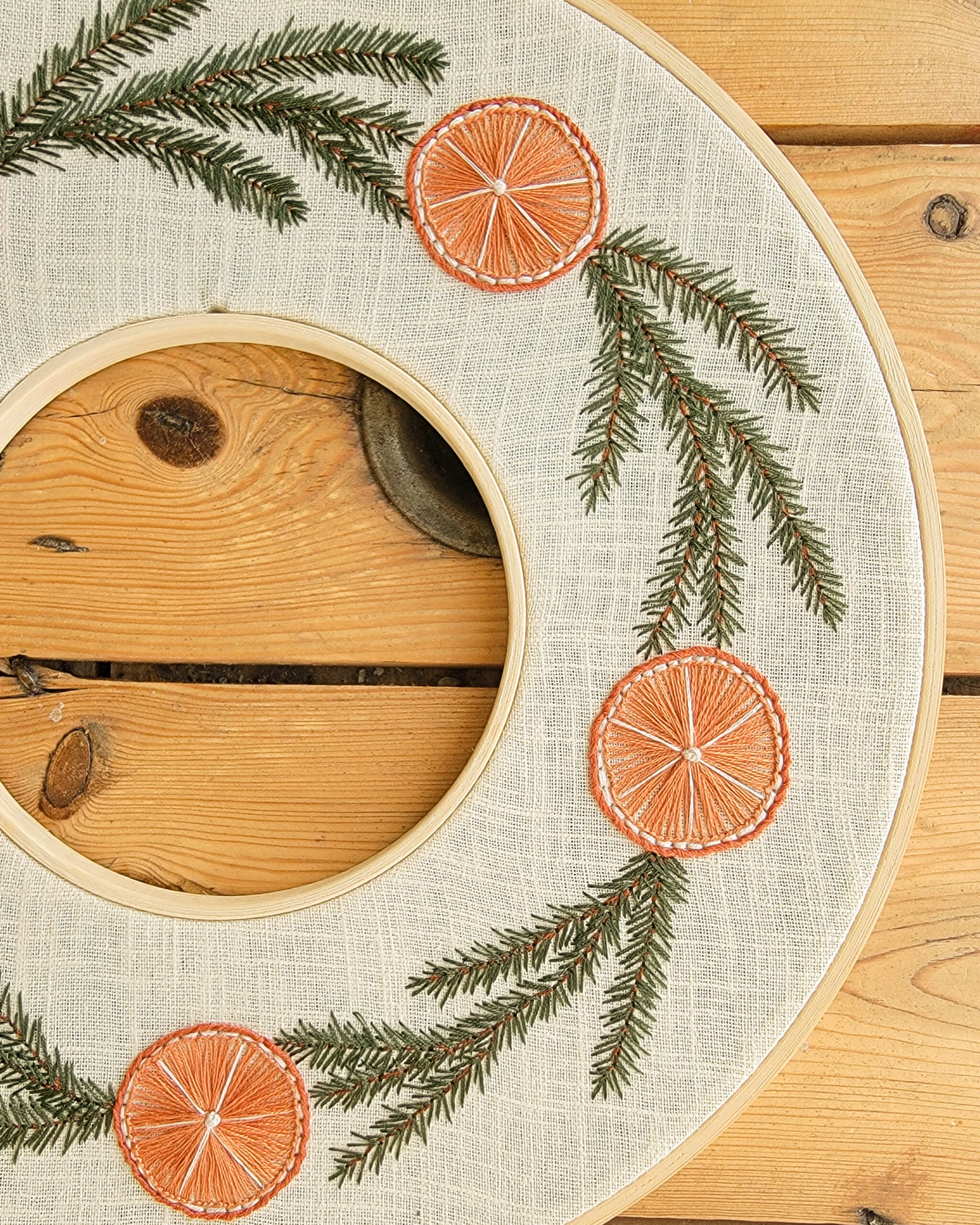 Kit Broderie Couronne de Noël