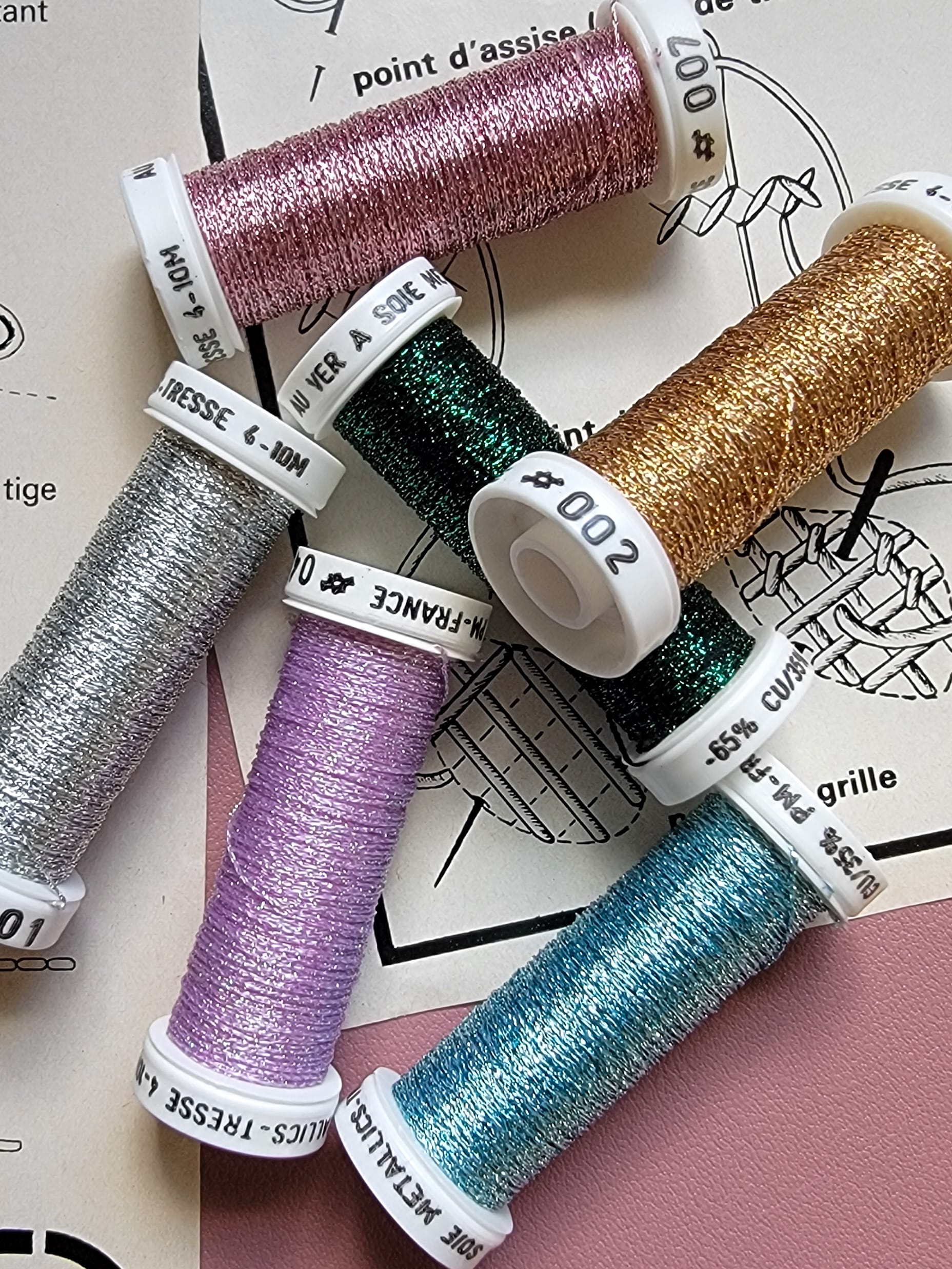 Fil métallisé Au Ver à Soie pour broderie