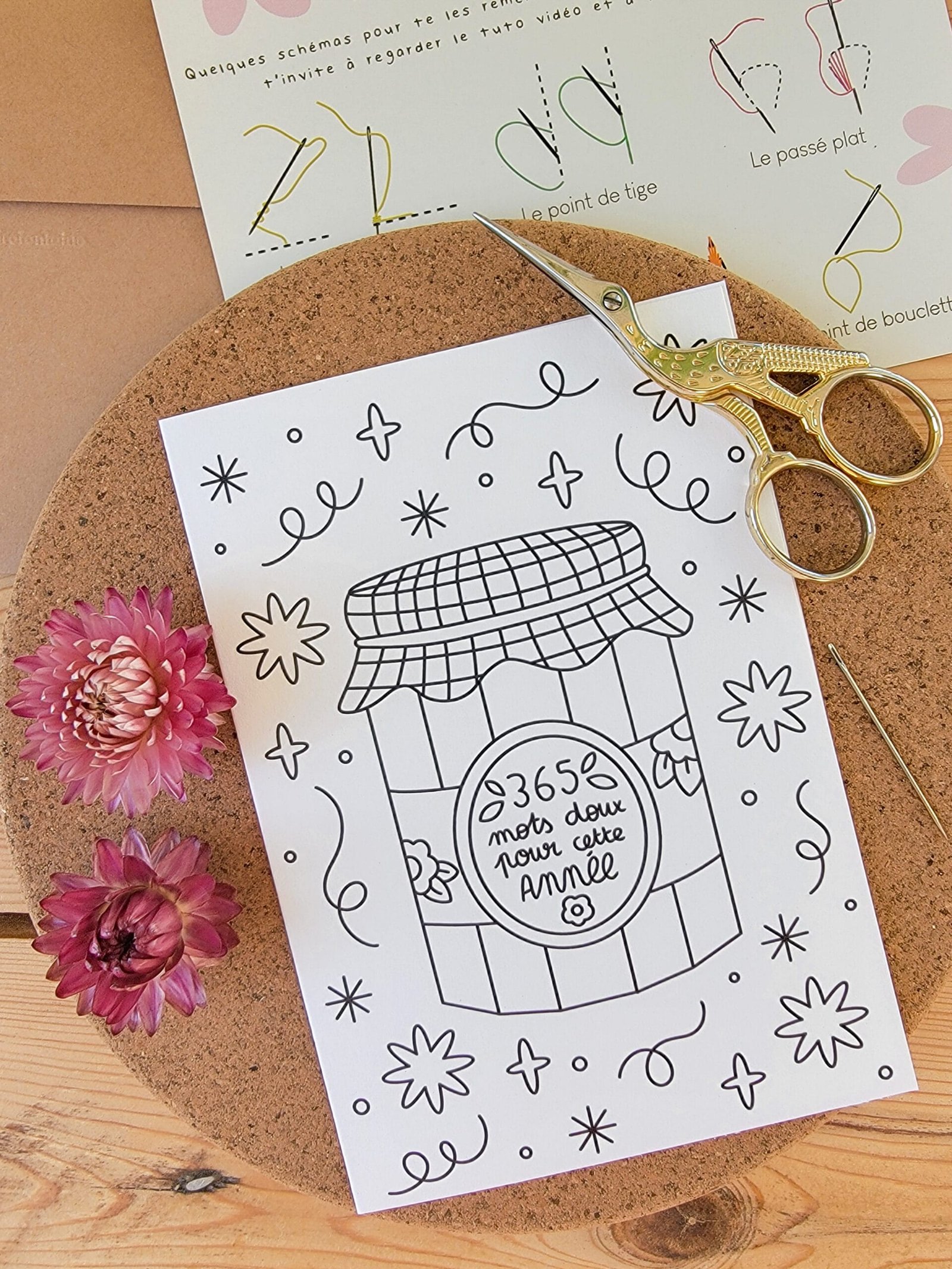Carte bonne année à broder – Le Pot de 365 Mots Doux – Image 2